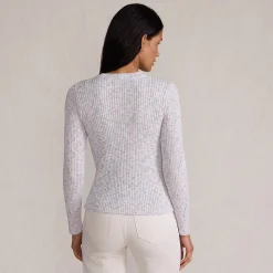 Rippstrick-Pullover aus Baumwollmix für Damen
