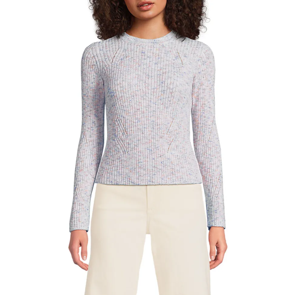 Rippstrick-Pullover aus Baumwollmix für Damen