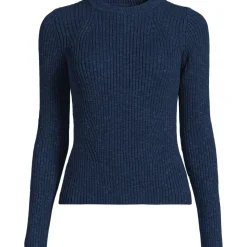 Rippstrick-Pullover aus Baumwollmix für Damen