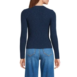 Rippstrick-Pullover aus Baumwollmix für Damen