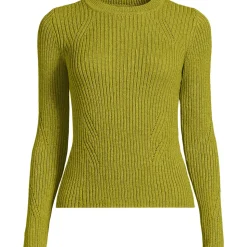Rippstrick-Pullover aus Baumwollmix für Damen