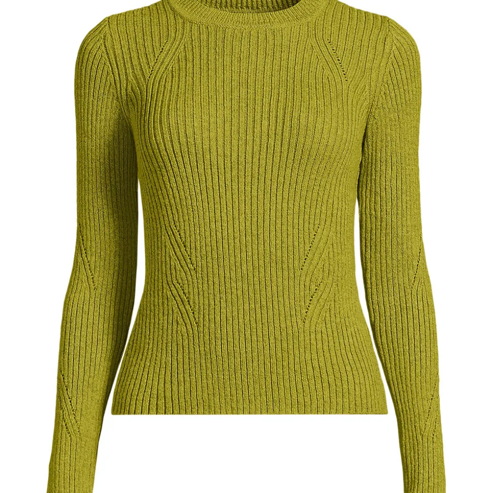 Rippstrick-Pullover aus Baumwollmix für Damen
