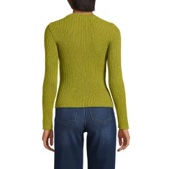 Rippstrick-Pullover aus Baumwollmix für Damen