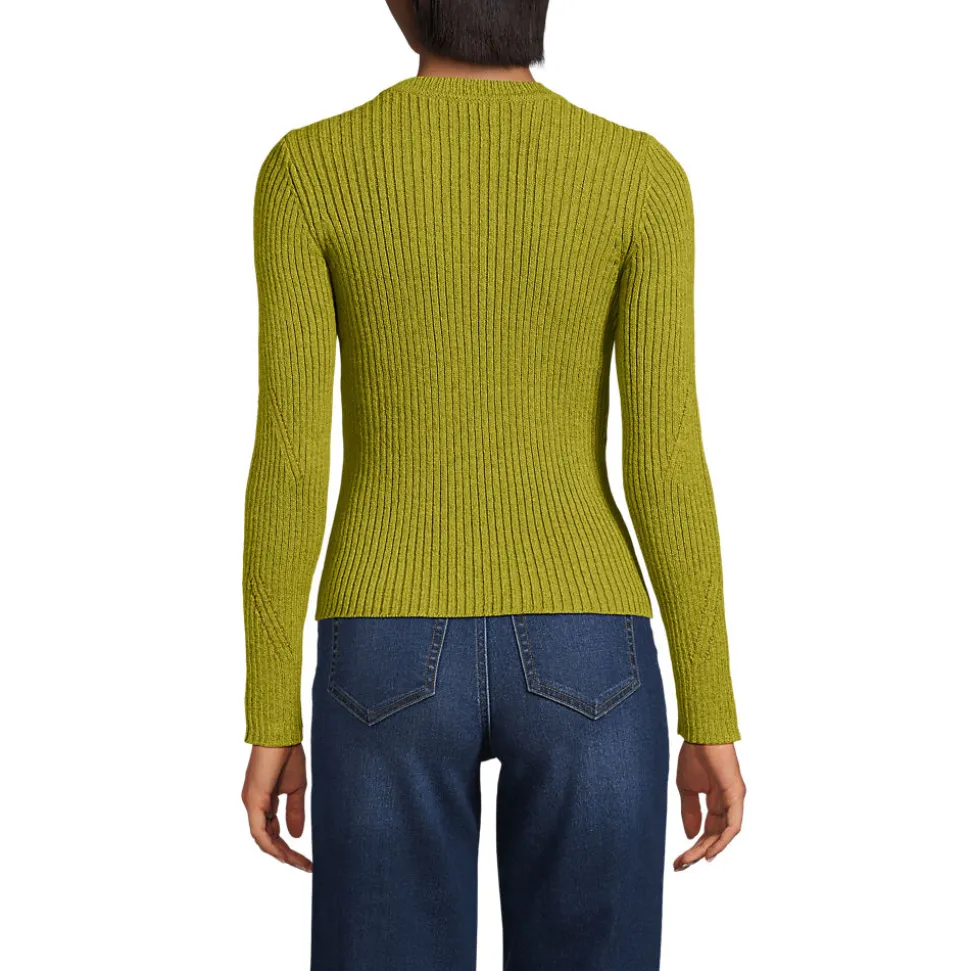 Rippstrick-Pullover aus Baumwollmix für Damen