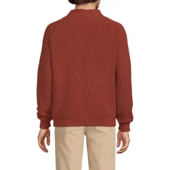 Rippstrick-Pullover mit Stehkragen für Herren