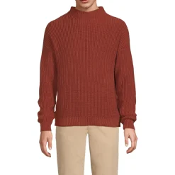 Rippstrick-Pullover mit Stehkragen für Herren
