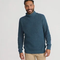 Rippstrick-Pullover mit Stehkragen für Herren