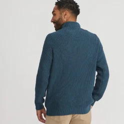 Rippstrick-Pullover mit Stehkragen für Herren