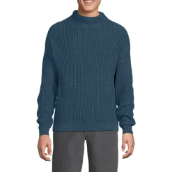 Rippstrick-Pullover mit Stehkragen für Herren