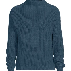 Rippstrick-Pullover mit Stehkragen für Herren