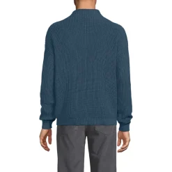 Rippstrick-Pullover mit Stehkragen für Herren