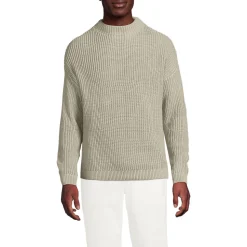 Rippstrick-Pullover mit Stehkragen für Herren