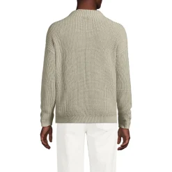 Rippstrick-Pullover mit Stehkragen für Herren