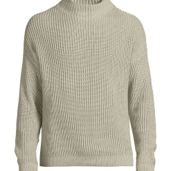 Rippstrick-Pullover mit Stehkragen für Herren