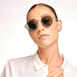 RISING Unisex-Sonnenbrille mit runden Gläsern