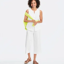 Ärmellose Crinkle-Bluse für Damen