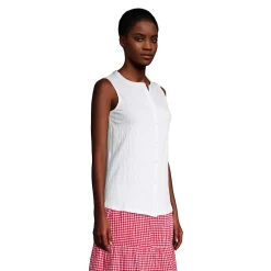 Ärmellose Crinkle-Bluse für Damen
