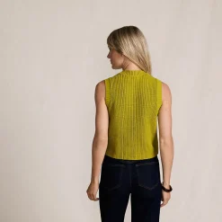 Ärmellose Rippstrick-Weste für Damen