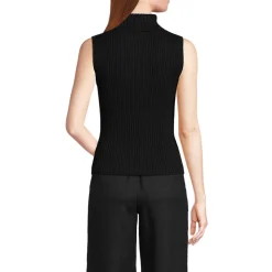Ärmelloser Rollkragenpullover für Damen