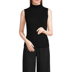Ärmelloser Rollkragenpullover für Damen