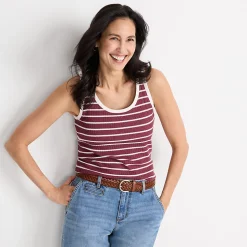 Ärmelloses Ajour-Top für Damen