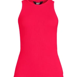 Ärmelloses, geripptes Top für Damen