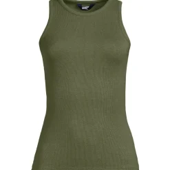 Ärmelloses, geripptes Top für Damen