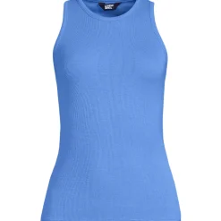Ärmelloses, geripptes Top für Damen