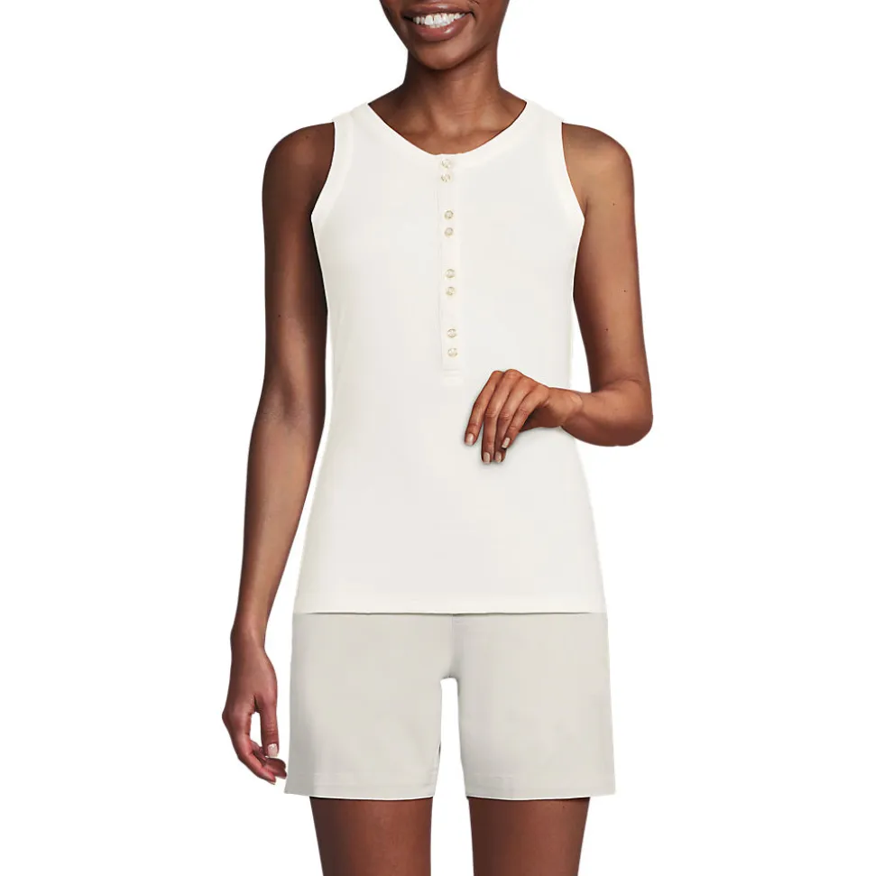 Ärmelloses Henley-Shirt für Damen