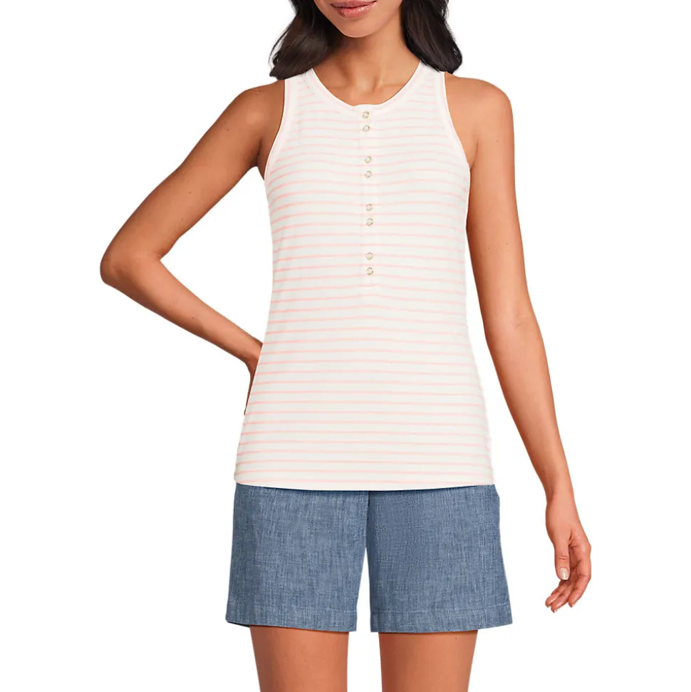 Ärmelloses Henley-Shirt für Damen