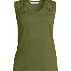Ärmelloses Soft Flow Top aus Leinenmix für Damen