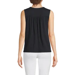 Ärmelloses Soft Flow Top aus Leinenmix für Damen