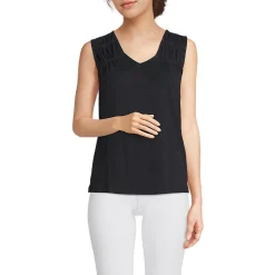 Ärmelloses Soft Flow Top aus Leinenmix für Damen