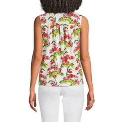 Ärmelloses Soft Flow Top aus Leinenmix für Damen