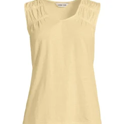 Ärmelloses Soft Flow Top aus Leinenmix für Damen