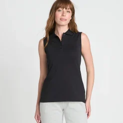 Ärmelloses Supima-Poloshirt für Damen