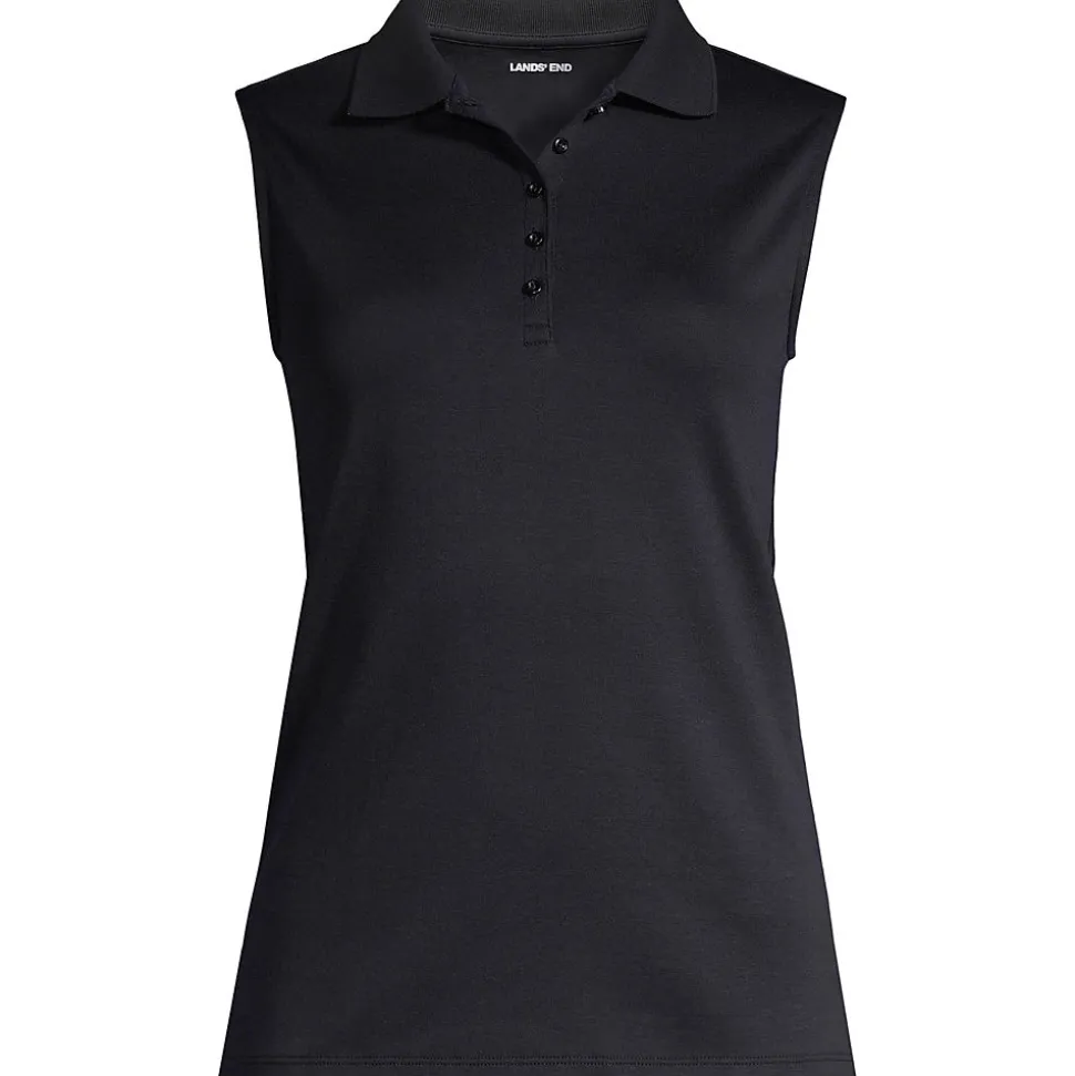 Ärmelloses Supima-Poloshirt für Damen