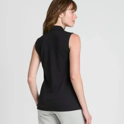 Ärmelloses Supima-Poloshirt für Damen