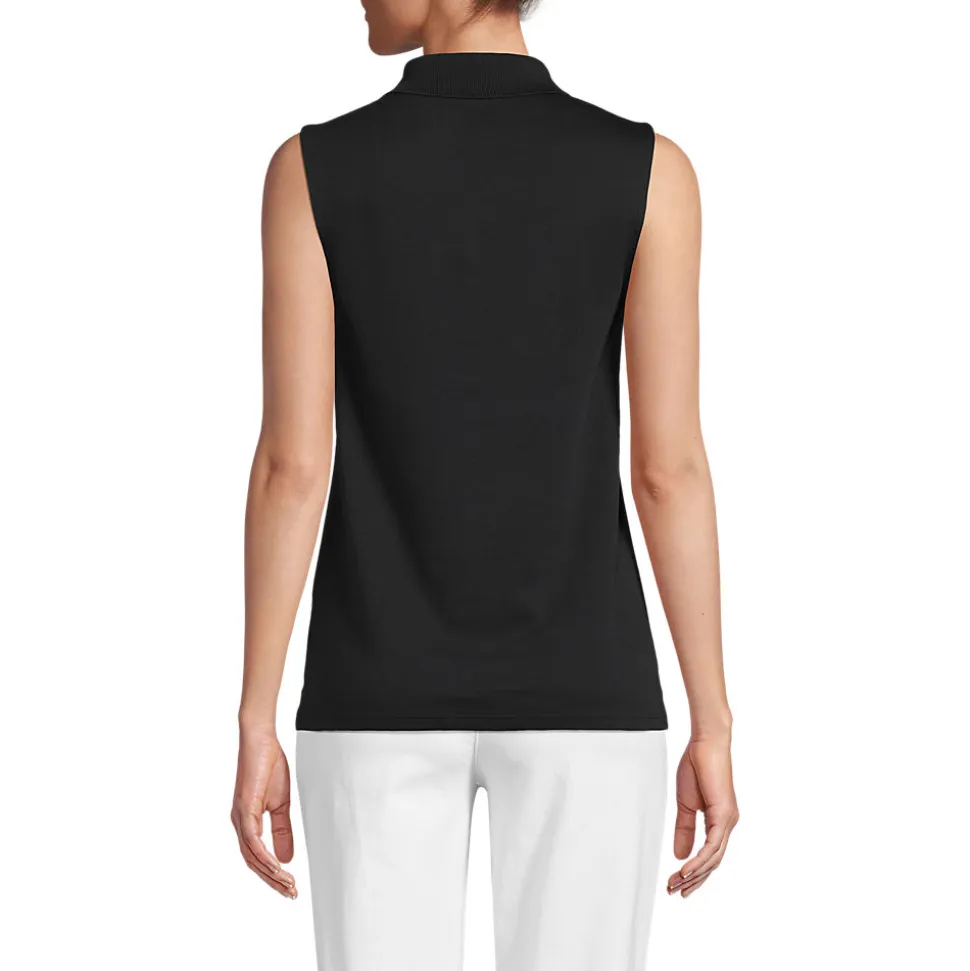 Ärmelloses Supima-Poloshirt für Damen