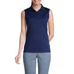 Ärmelloses Supima-Poloshirt für Damen