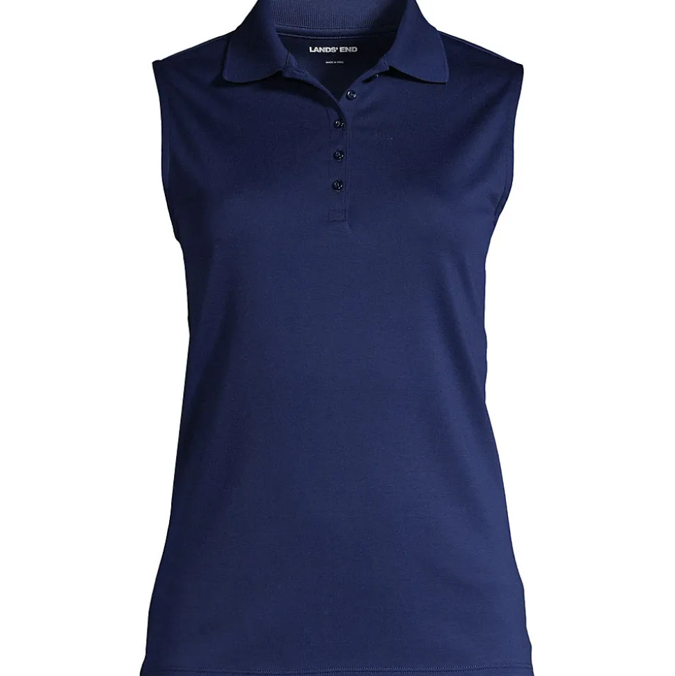 Ärmelloses Supima-Poloshirt für Damen