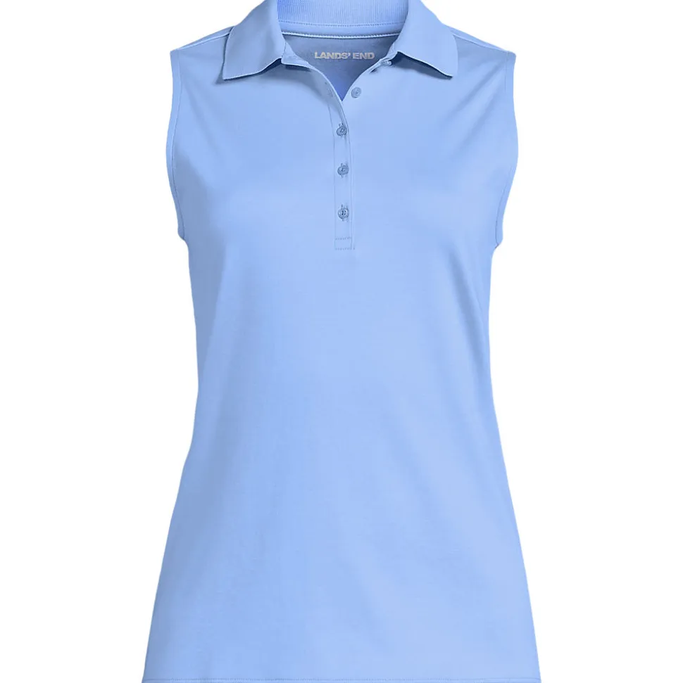 Ärmelloses Supima-Poloshirt für Damen