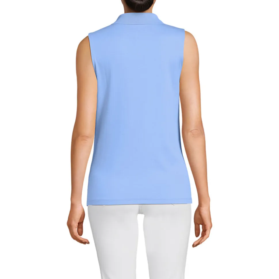 Ärmelloses Supima-Poloshirt für Damen