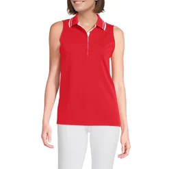 Ärmelloses Supima-Poloshirt für Damen