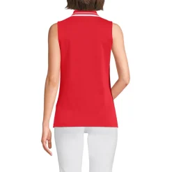 Ärmelloses Supima-Poloshirt für Damen