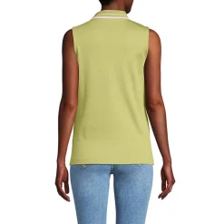 Ärmelloses Supima-Poloshirt für Damen
