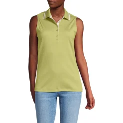 Ärmelloses Supima-Poloshirt für Damen