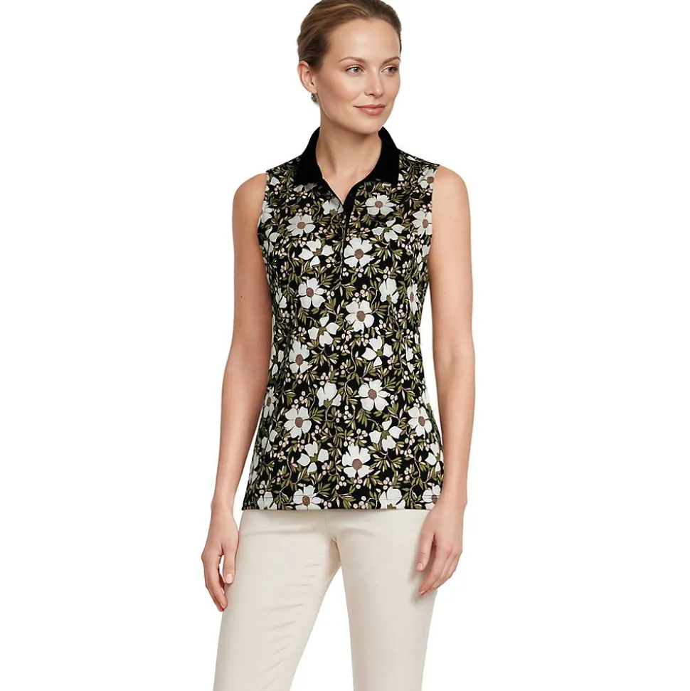 Ärmelloses Supima-Poloshirt für Damen