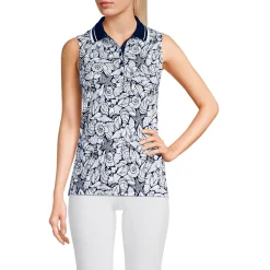 Ärmelloses Supima-Poloshirt für Damen