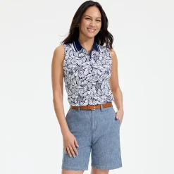 Ärmelloses Supima-Poloshirt für Damen